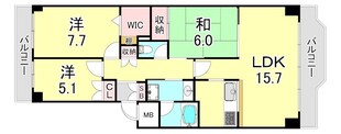 須磨パークヒルズA棟の物件間取画像